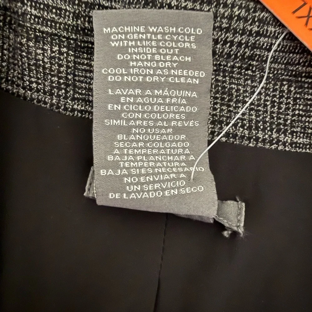 Matty M Ladies Classic Charcoal Dark Gray Classic Blazer NWT Size XXL